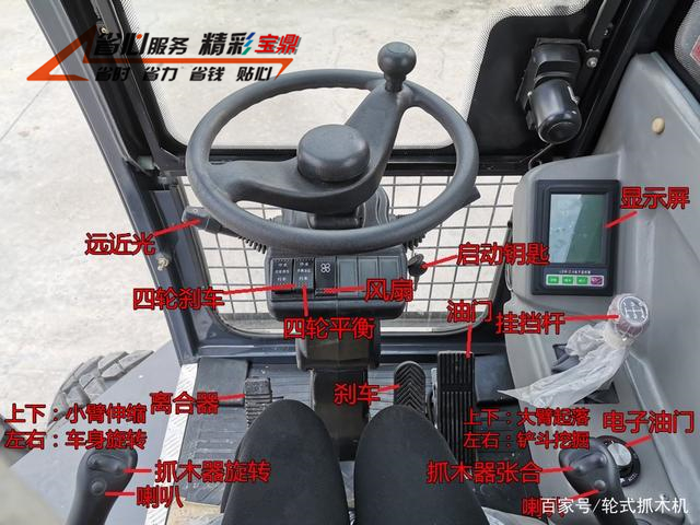 抓木機(jī)操作桿使用方法