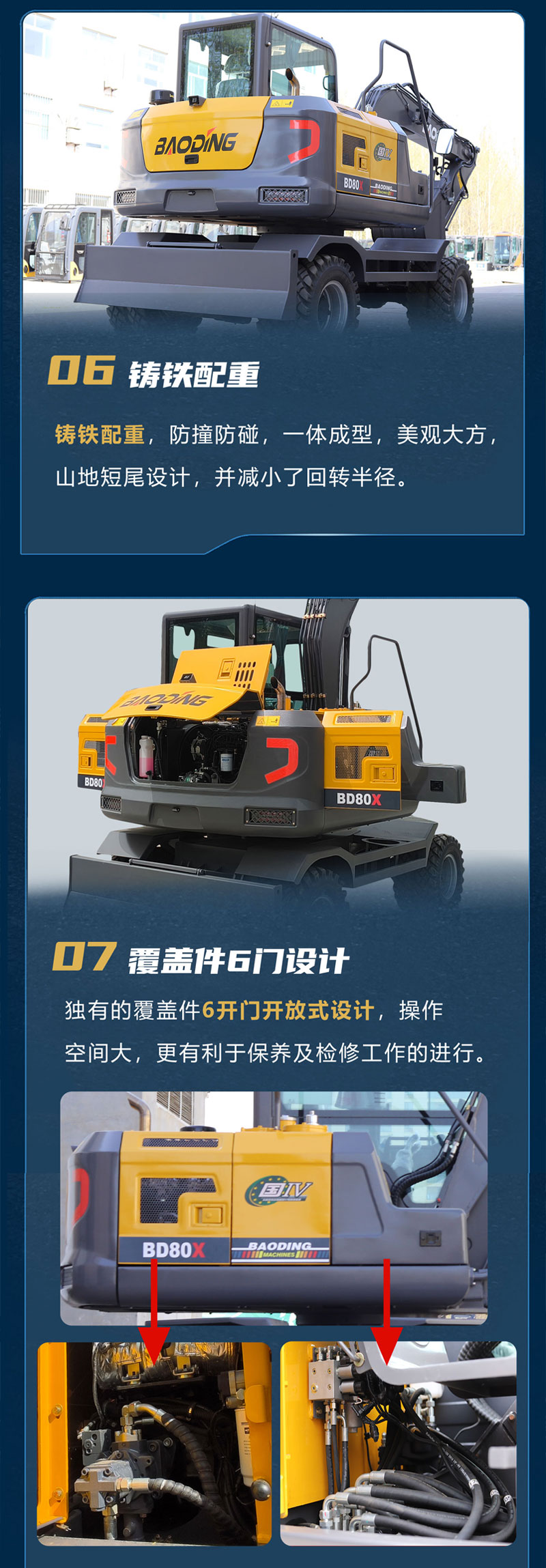 寶鼎BD80X輪式挖掘機